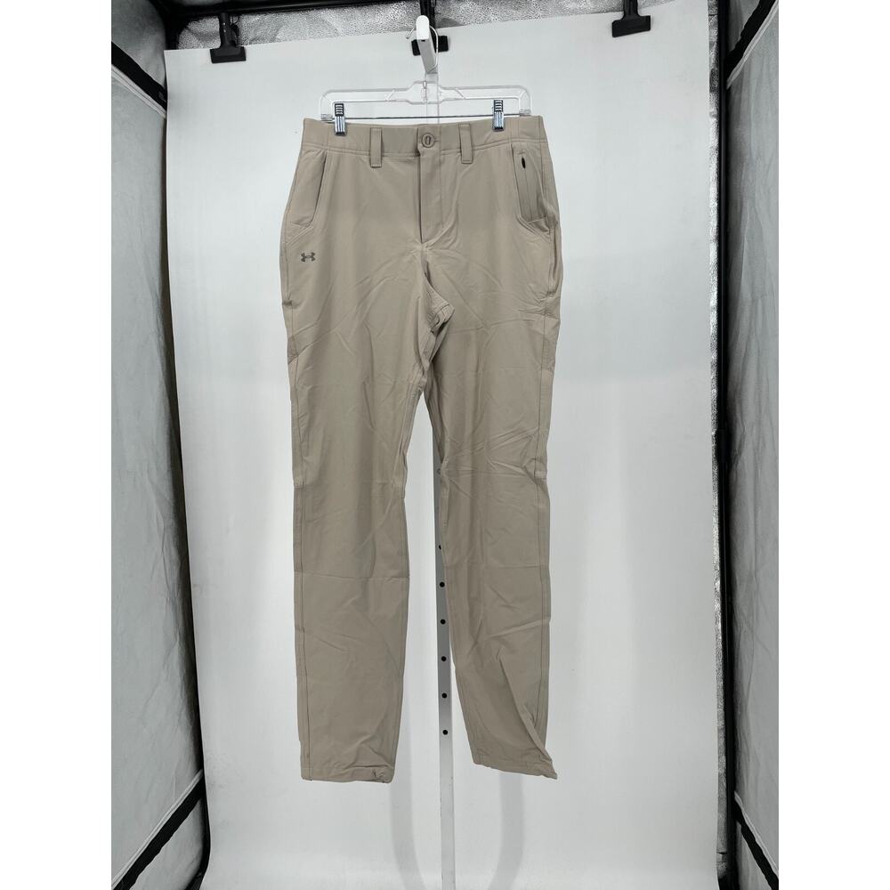 Under Armour Mens Canyon Pants 32x34 Tan Fitted Water Repellent Hiking 1351391